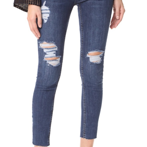 Free People Destroyed Reagan Crop Jeans - Picture 5 of 8